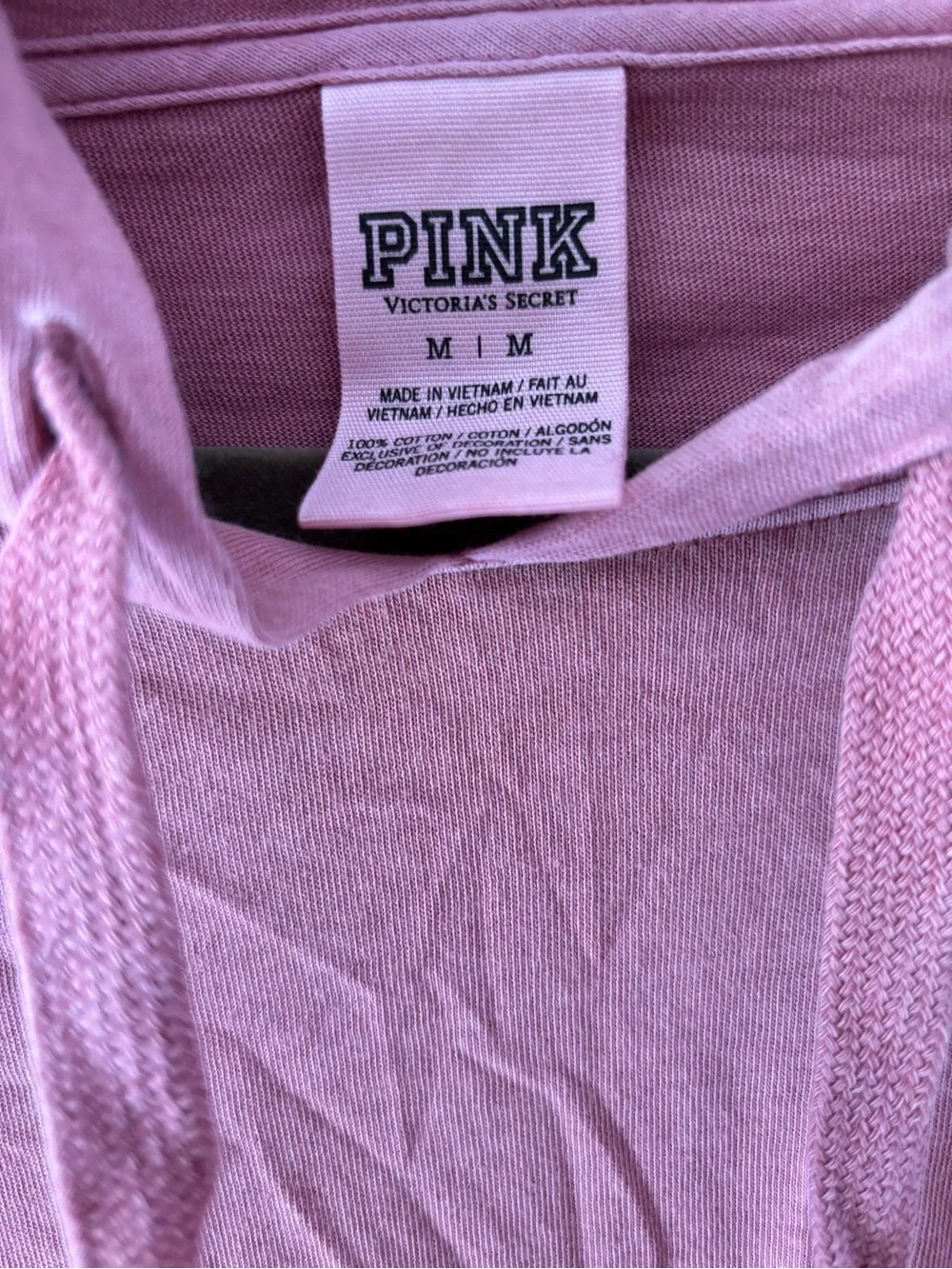 PINK Victoria's Secret Long Sleeve Hoodie Tee in Dusty Rose - Picture 2 of 5